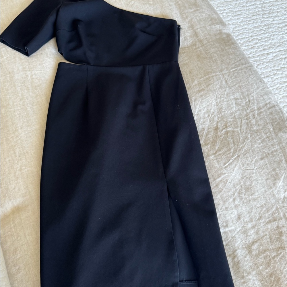 Jill Stuart Black One-Shoulder Dress